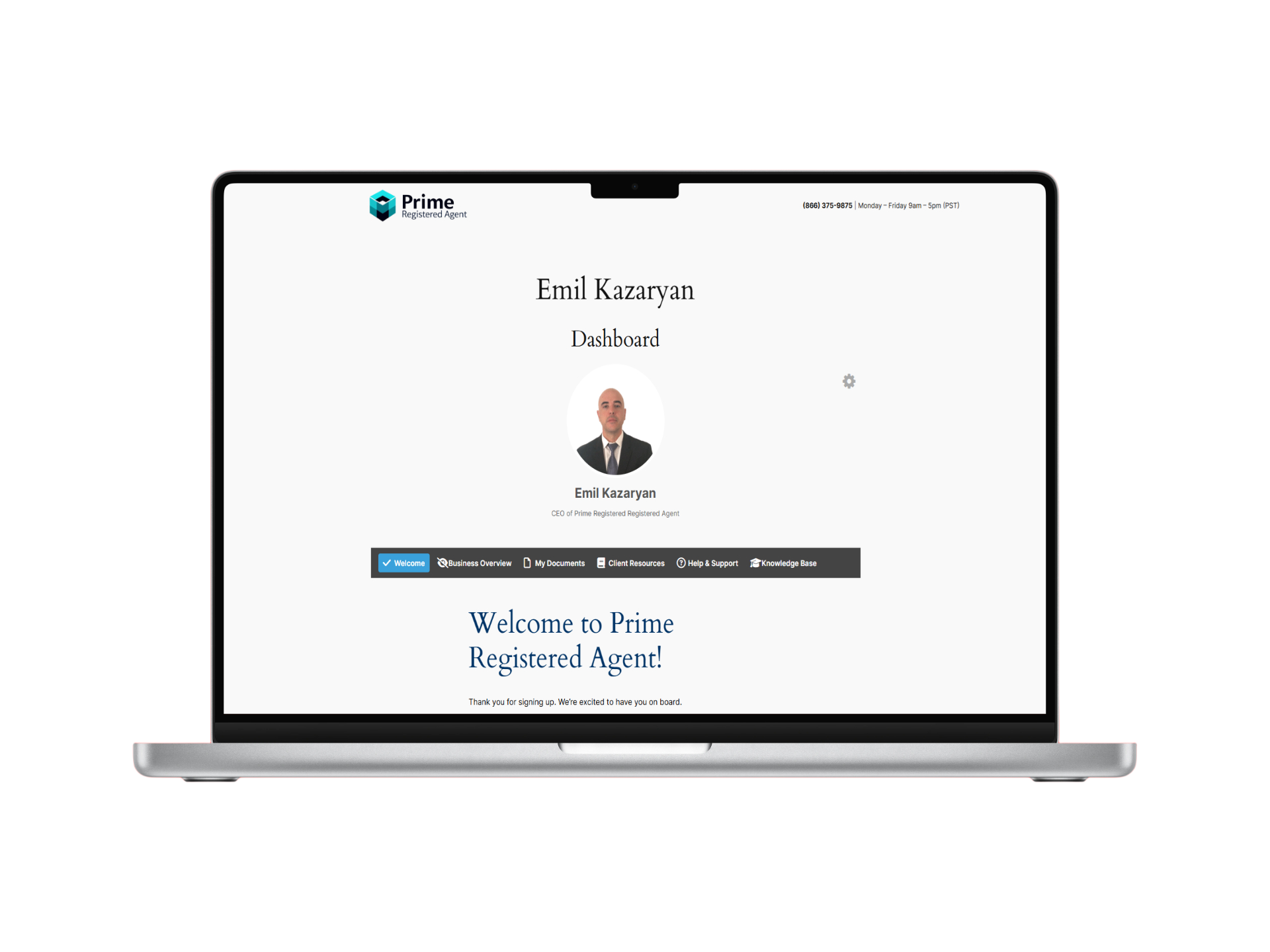 Prime Registered Agent Client Portal