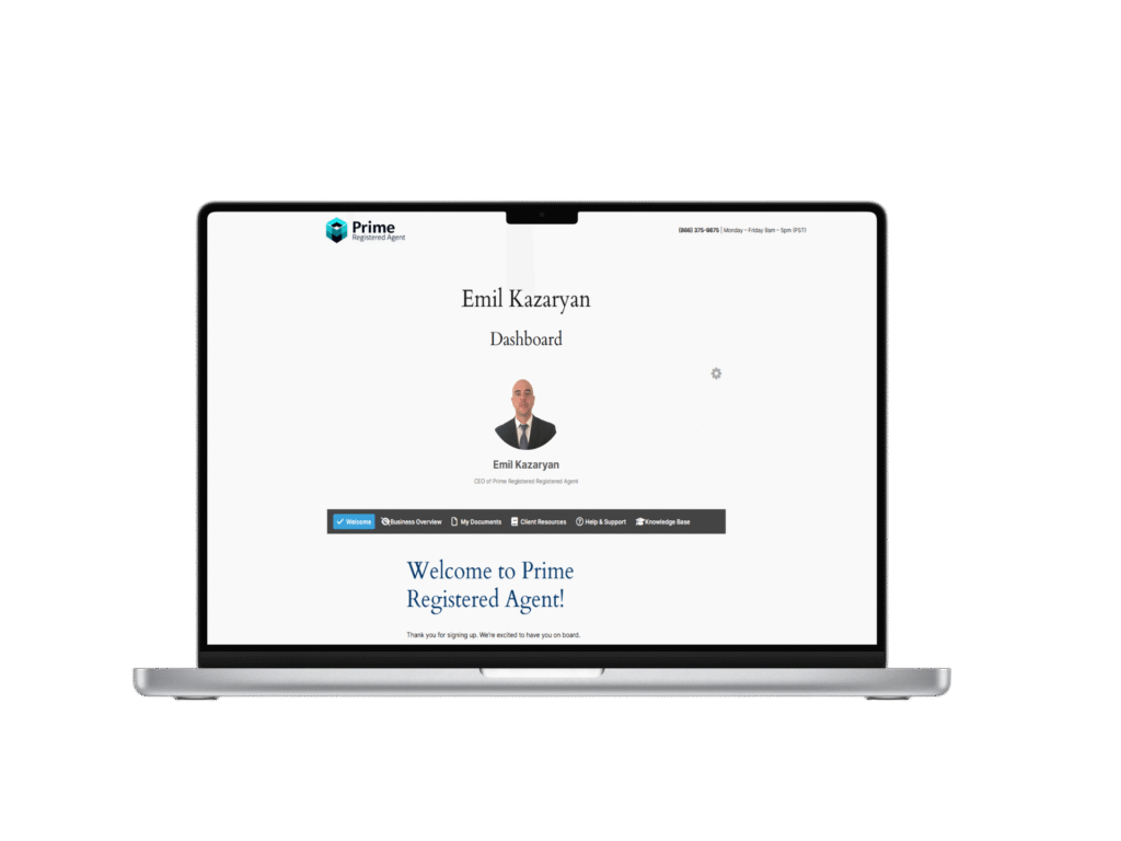 Prime Registered Agent Client Portal