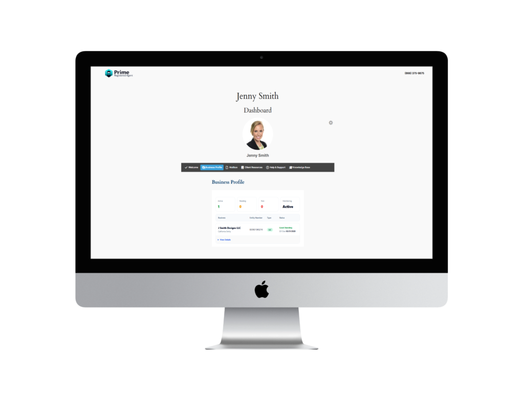 Prime Registered Agent Dashboard