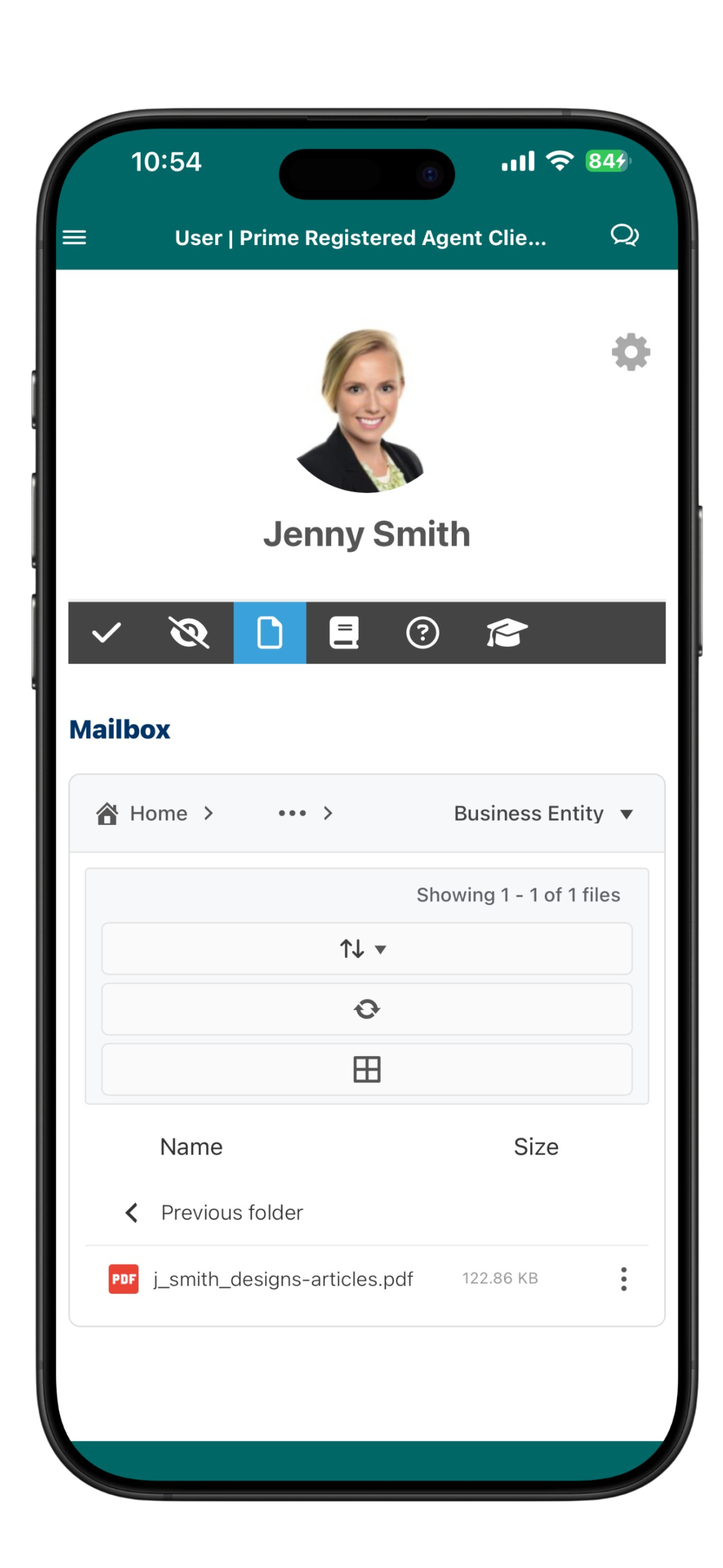 Prime Registered Agent Mobile App Mailbox
